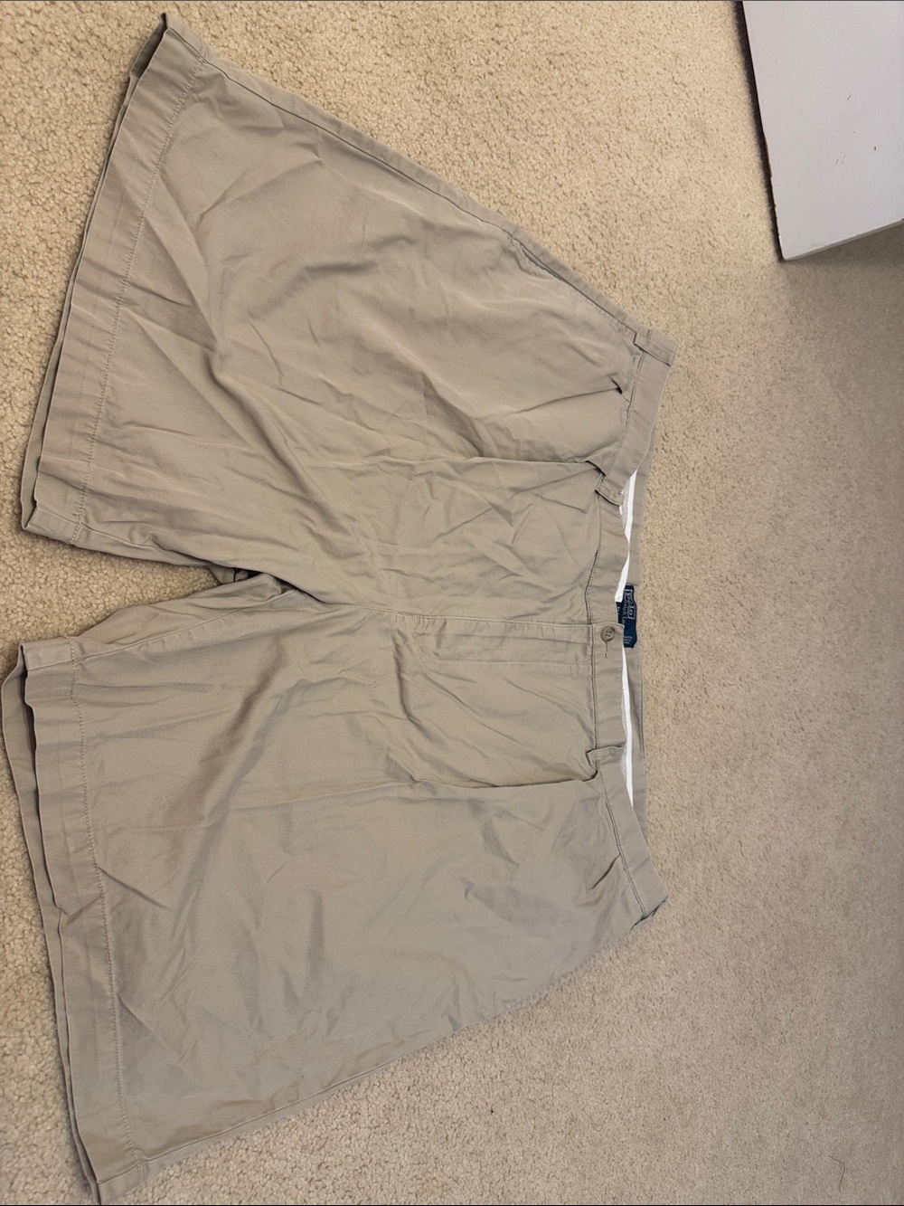 Polo by Ralph Lauren Beige Flat-Front Cotton Shorts